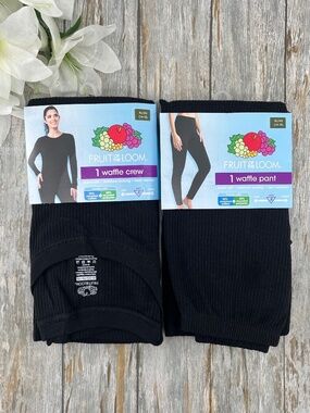 Women's Super Soft Waffle Thermal To & Bottom 2-Piece Set Size XL